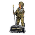 Indian School Mascot Sculpture w/Engraving Plate